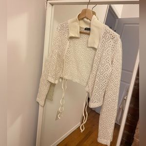 nasty gal crochet cardigan